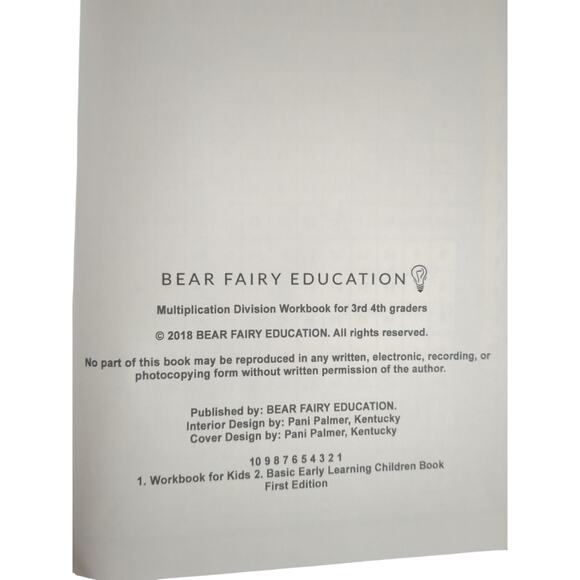 Multiplication and Division Math Workbook for 3rd 4th 5th Grades: Everyda Y - Picture 3 of 4